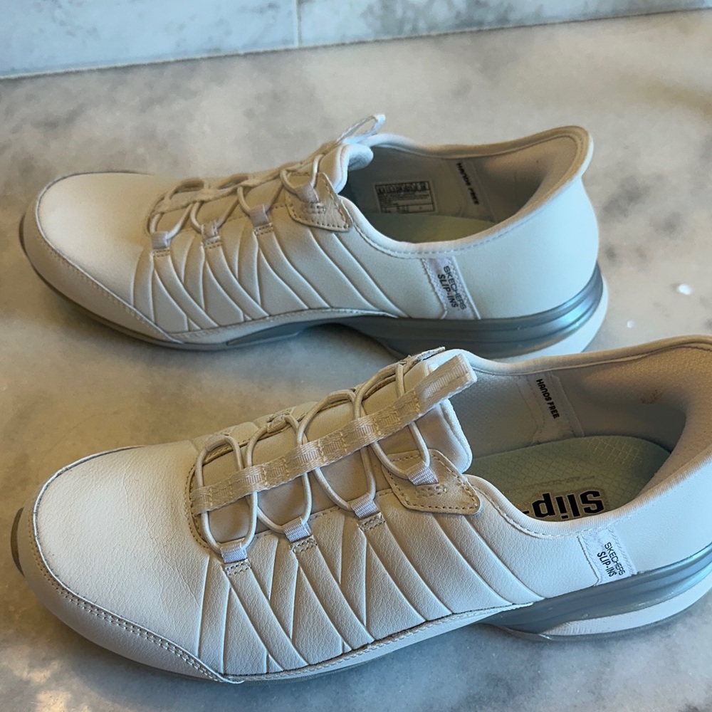Skechers White Women's Athletic Shoes - Picture 4 of 5